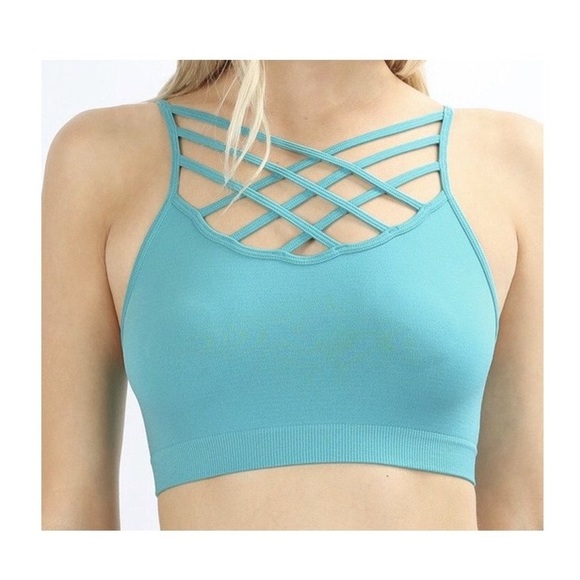 Zenana Outfitters Other - Zenana Outfitters Blue Bralette